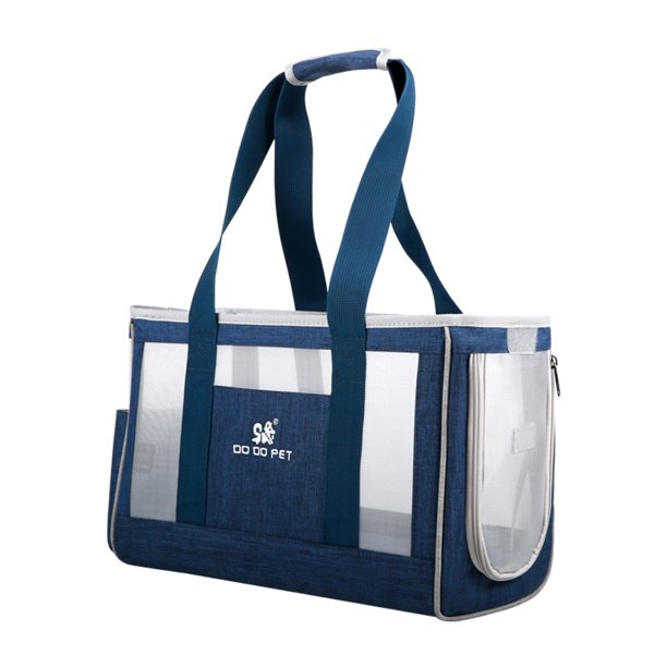 Bolsa de transporte para mascotas pequeñas, impermeable, plegable, para perros y gatos (azul marino S) Ehuebsd Para estrenar