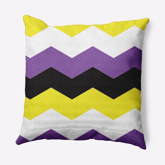 Simply Daisy 20" x 20" Contemporary Chevron Pride Day Polyester Throw Pillow