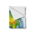 thumbnail image 2 of Earth Soft Flannel Fleece Throw Blanket, Globe of Earth Painted in Watercolors Cartography Geography Continents, Cozy Plush for Indoor and Outdoor Use, 50" x 60", Pale Blue Green Yellow, by Ambesonne, 2 of 6