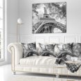 thumbnail image 2 of Designart Black and White View of Paris Paris Eiffel Tower - Cityscape Throw Pillow - 18x18, 2 of 4