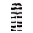 thumbnail image 4 of WTOBBY Women's Striped Print Wide Leg Pants Featuring High Waist Drawstring Loose Casual Design with Functional Pockets for Fashionable Wear ,Dark Gray S, 4 of 6