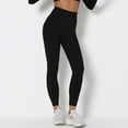 thumbnail image 3 of KIHOUT Deals 2023 Women's High Waist Tummy Control Cropped Stretch Yoga Pants Hip Tight-Fitting Quick-Drying Leggings, 3 of 9