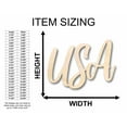 thumbnail image 2 of USA Script Letters Craft Unfinished Wood Cutout Font DIY handmade Gift 14" / 1/8", 2 of 3