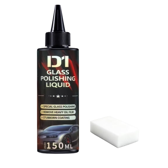 Dnogom Car Glass Polishing Agent Kit,Traceless Repair & Multi-Surface Glass Restorer Cleaner for Windshield Car Care,5 fl oz