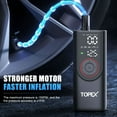 thumbnail image 4 of TOPEX 12V Car Tyre Inflator Portable Air Compressor Cordless Air Pump 150PSI Air Pump Dual Power Electric Tyre Pump for Car/ Motorcycle/ Bike/ Ball/ Custom, 4 of 12