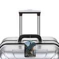 thumbnail image 3 of Rocae Wild Blue Cool Dragon for Leather Luggage Baggage Tags ID Label Privacy Cover ID Label with Stainless Steel Loop and Address Card, 3 of 5