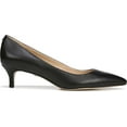 thumbnail image 2 of Sam Edelman Dori Black Leather Slip On Pointed Toe Kitten Heel Fashion Pumps (Black Leather, 5), 2 of 6