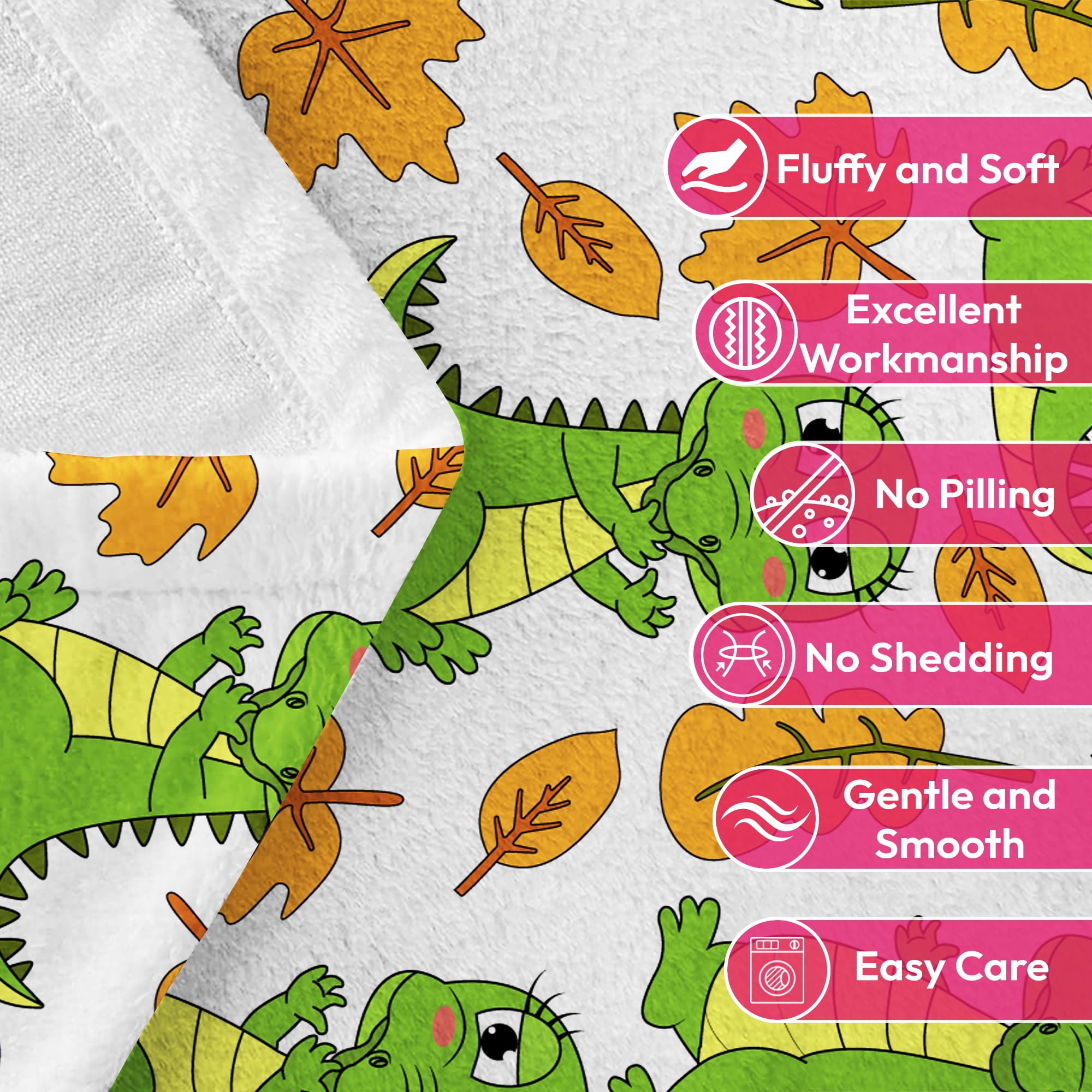 Flannel Fleece Twin Blanket, Soft Large Twin Blanket, Lightweight Cozy Plush Twin Blanket Fit Sofa Bed, 60"x80", Dinosaur