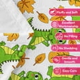thumbnail image 7 of Flannel Fleece Throw Blanket, Soft Large Throw Blanket, Lightweight Cozy Plush Throw Blanket Fit Sofa Bed, 40"x50", Dinosaur, 7 of 7