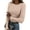 Cream White, variant on Women Long Sleeve Shirts Rib Knit Slim Fit Tops Fall Outfits Casual T-Shirt Underscrubs Layer Clothes Green S