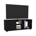 thumbnail image 4 of TV Stands With Storage, Tv Stand, 1 Door, 4 Shelves, 55" TV Capacity, Black Entertainment Centers,Engineered Wood Wooden TV Stands, Furniture Primary Living Space TV & Entertainment Furniture Tv Stan, 4 of 8