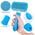 thumbnail image 4 of Dog & Cat Brush, Self Cleaning Slicker Brush for Pets, Upgraded Dog Brush for Shedding Massaging and Grooming, Removes Loose Undercoat & Portable Comb for Long Short Haired Dogs(Blue), 4 of 6