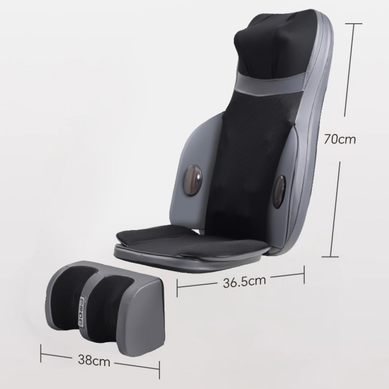 Massage Chair Pad with Seat Cushion, Full Body Shiatsu Back Neck Massager with Heat for Home Office, 1-Pack