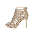 thumbnail image 4 of Wild Rose EC52 Women Glitter Peep Toe Rhinestone Caged Formal Stiletto Sandal, 4 of 5