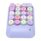 thumbnail image 5 of Teclado numérico inalámbrico de 2,4 GHz, 18 teclas, teclas redondas de color retro, mini teclado numérico con receptor USB para computadora portátil, color morado, 5 of 15