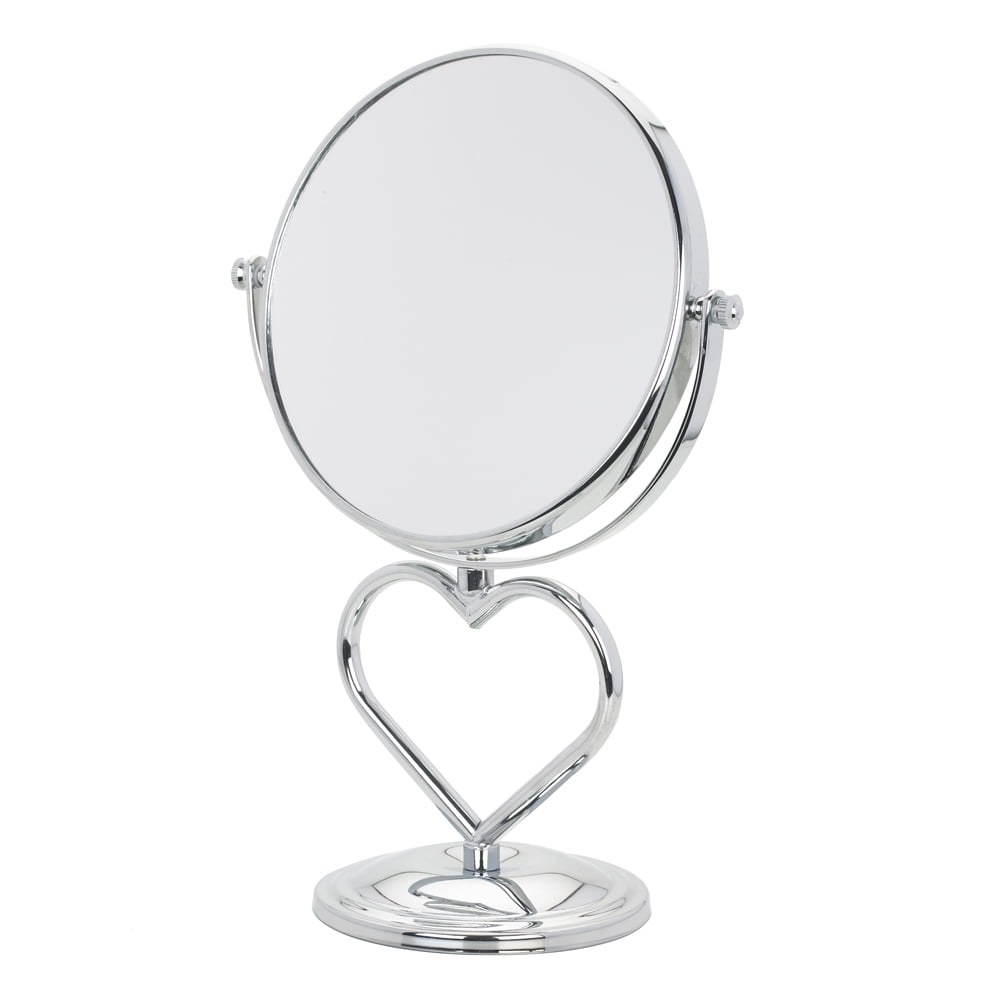 Danielle Heart Shaped Vanity Mirror, Chrome