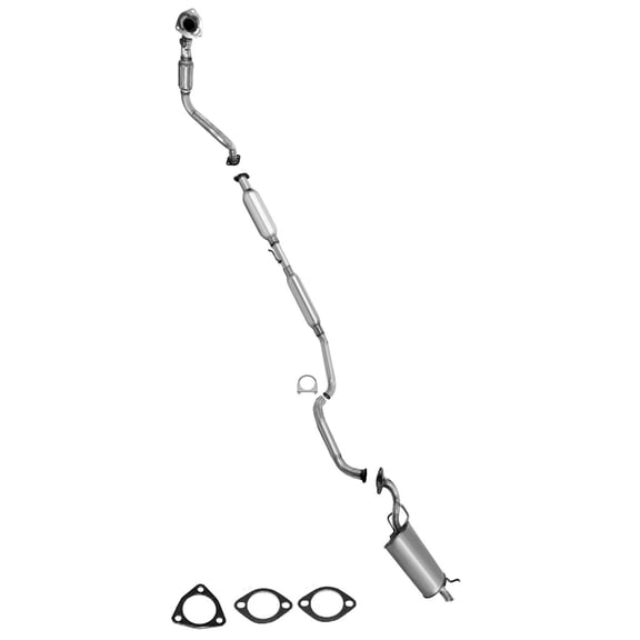 Muffler Front pipe Exhaust system compatible with: 2004-2008 chevy aveo 1.6l hat