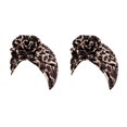 thumbnail image 4 of Guardurnaity Paquete de 1 turbante con diseño de flores, elegante, ligero, para la cabeza, para la cabeza, para mujer, con estampado de leopardo Estampado de leopardo 2piezas, 4 of 6
