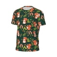 thumbnail image 6 of Wukai Forest Squirrel Print Men's Short-Sleeved Mesh T-Shirt,Quick-Dry Short Sleeve Workout T-Shirt-Large, 6 of 8