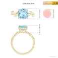 thumbnail image 5 of ANGARA Natural Nature Inspired Cushion 1.95 ct Aquamarine Ring in 14K Yellow Gold for Women (Size-8mm) | March Birthstone, Birthday, Anniversary, Jewelry Gift for Women | Natural Aquamarine Ring, 5 of 10