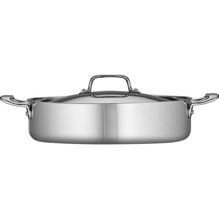 Covered Braiser - Tramontina 5-Qt Stainless Steel Tri-Ply Clad Covered Braiser