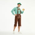 thumbnail image 1 of Munich Oktoberfest Clothing Men's Plaid Shirt Overalls Suit Stage Performance Clothing, 1 of 2