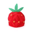 thumbnail image 4 of Chapeau de Chat Rouge Forme de Fruit Chapeau Souple Accessoires Réglables Casque Respirant pour Chats Chiot Animaux de Compagnie Vacances Anniversaire Thème Fête Photo Accessoires, 4 of 5