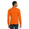 thumbnail image 3 of Gildan High Visibility Long Sleeve Safety T-Shirt, Men's Safety Orange Work Shirt, L, 3 of 5