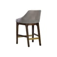 thumbnail image 3 of Sunpan Kace 26" Mid-Century Faux Leather Counter Stool in Gray/Dark Brown, 3 of 3