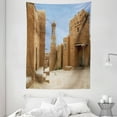 thumbnail image 1 of Desert Tapestry, Sarai Batu Reconstruction of Ancient Capital City of Golden Horde Russia, Wall Hanging for Bedroom Living Room Dorm Decor, 60W X 80L Inches, Pale Brown Pale Blue, by Ambesonne, 1 of 2