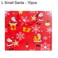thumbnail image 2 of Zues 10Pcs/Set Beautiful Bright-colored Gift Bag Paper Creative Santa Claus Pattern Gift Pouch for Party, 2 of 7