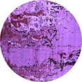 thumbnail image 1 of Ahgly Company Indoor Round Oriental Purple Industrial Area Rugs, 7' Round, 1 of 4