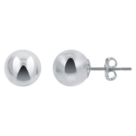 Silver Bell Earrings - Gem Avenue 925 Sterling Silver Ball Shape Post back Stud Earrings