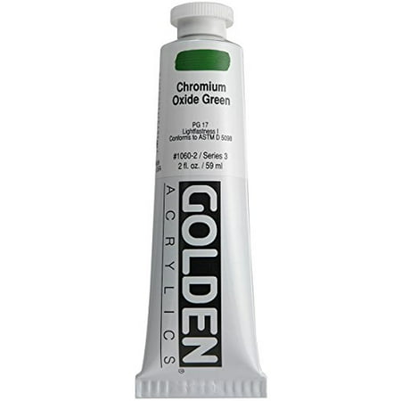 UPC: 0738797106024 | Golden Heavy Body Artist Acrylics – Chromium Oxide Green  2 oz Tube