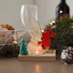 thumbnail image 1 of Puntoco Adornos de candelabros navideños Vela de cena Vela de té Adorno de escritorio Decoración de mesa de comedor Decoración de madera Vela decorativa Vela de Navidad, 1 of 6