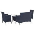 thumbnail image 3 of Safavieh Figueroa Outdoor Contemporary 4 Piece Set with Cushion, 3 of 11