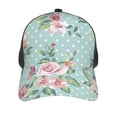 thumbnail image 3 of Disketp Vintage Floral Print Trucker Hat Men Women - Mesh Baseball SnapBack Cap, 3 of 7