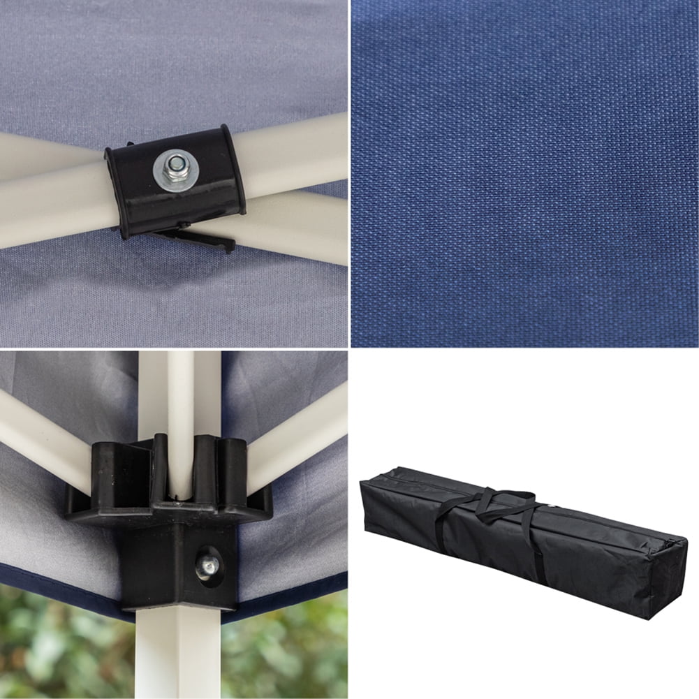 Aimee Lii 118"x118" Canopy Tent Awnings for Decks, Backyard Canopy Gazebo, Awnings for Patio Waterproof, Outdoor Patio Awnings for Party Camping BBQ Events, Blue