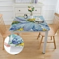 thumbnail image 2 of nygtbtfer Square Floral Fitted Polyester Tablecloths, Elastic Edge Decorative Tablecloth, Dust &amp; Wrinkle Proof Fabric Table Clothes, For Indoor Outdoor Party Table Cloth white, 2 of 7