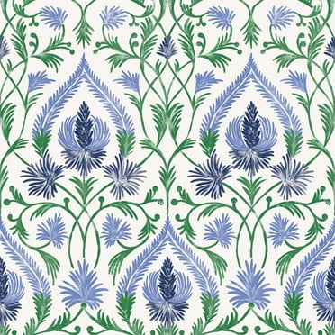 NuWallpaper 216-in by 20.5-in Isle Blue Peel and Stick Wallpaper
