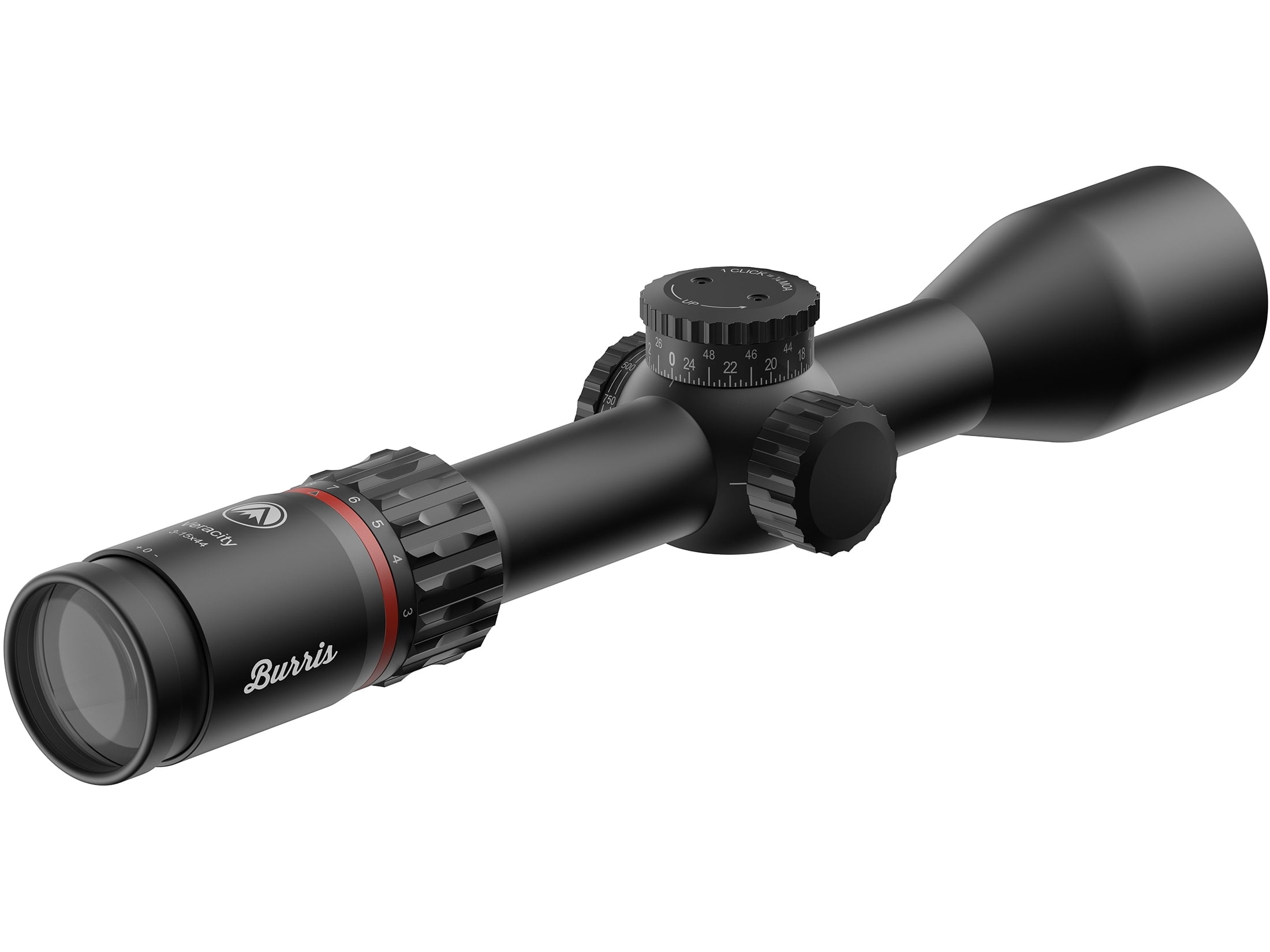 Burris Veracity Rifle Scope 30mm Tube 3-15x 44mm Plex Reticle Matte Black