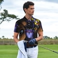 thumbnail image 4 of Lsque Five Nights At Freddy'S Pattern Golf Shirts for Men Dry Fit Print Moisture Wicking Performance Short Sleeve Polo Shirt-X-Large, 4 of 7