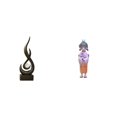 thumbnail image 1 of Figura Moderna De Resina De Una Geisha Kabuki Con Llamas, Escultura Abstracta De Arte De Fuego, Adorno De Muñeca Con Kimono Asiático Para Decoración De Sala De Estar, Dormitorio O Armario., 1 of 8