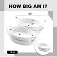 thumbnail image 2 of Bruntmor Ceramic Au Gratin Oval Baking Dish and Lasagna Pan, Set of 4 16 Oz - White, 2 of 9