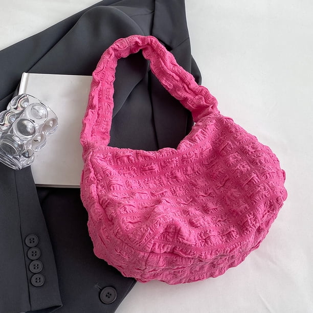 Bolso de hombro para mujer, bolso con asa superior en la nube a la moda, bolso para axilas para mujer (rosa roja) Sywqhk Para Estrenar