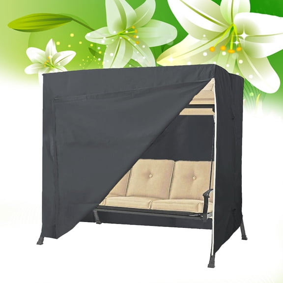 OUNONA Swing Cover with Frame Protective Cover Black 1Pcs