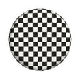 thumbnail image 2 of Balery Black And White Checkerboardtire Cover Waterproof Dust-Proof, Universal Spare Wheel Tire Cover For Trailer, Rv, Suv Truck And Vehicle Camper Accessories-16 Inch, 2 of 9