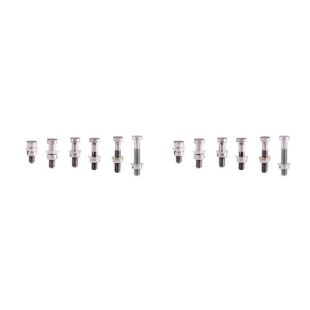 ZheElen 1 Bag Turntable Headshell Cartridge Stylus Mounting Kit Wear-resistant Rustproof Phonograph Screw Bolts Threaded Design Nuts Set Sliver 2Set