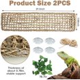 thumbnail image 2 of Bearded Dragon Hammock, Natural Seagrass Reptile Hammock, Reptile Lounger Bearded Dragon Tank Accessories for Chameleons, Lizards, Geckos, Snakes, Lguana Reptiles, Geckos (29.52 x 7.08 inches), 2 of 9