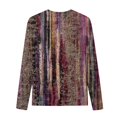 thumbnail image 5 of T-shirts à Manches Longues pour Femmes à Col Rond Imprimé Floral Tunique Blouse Décontractée Douce, 5 of 5